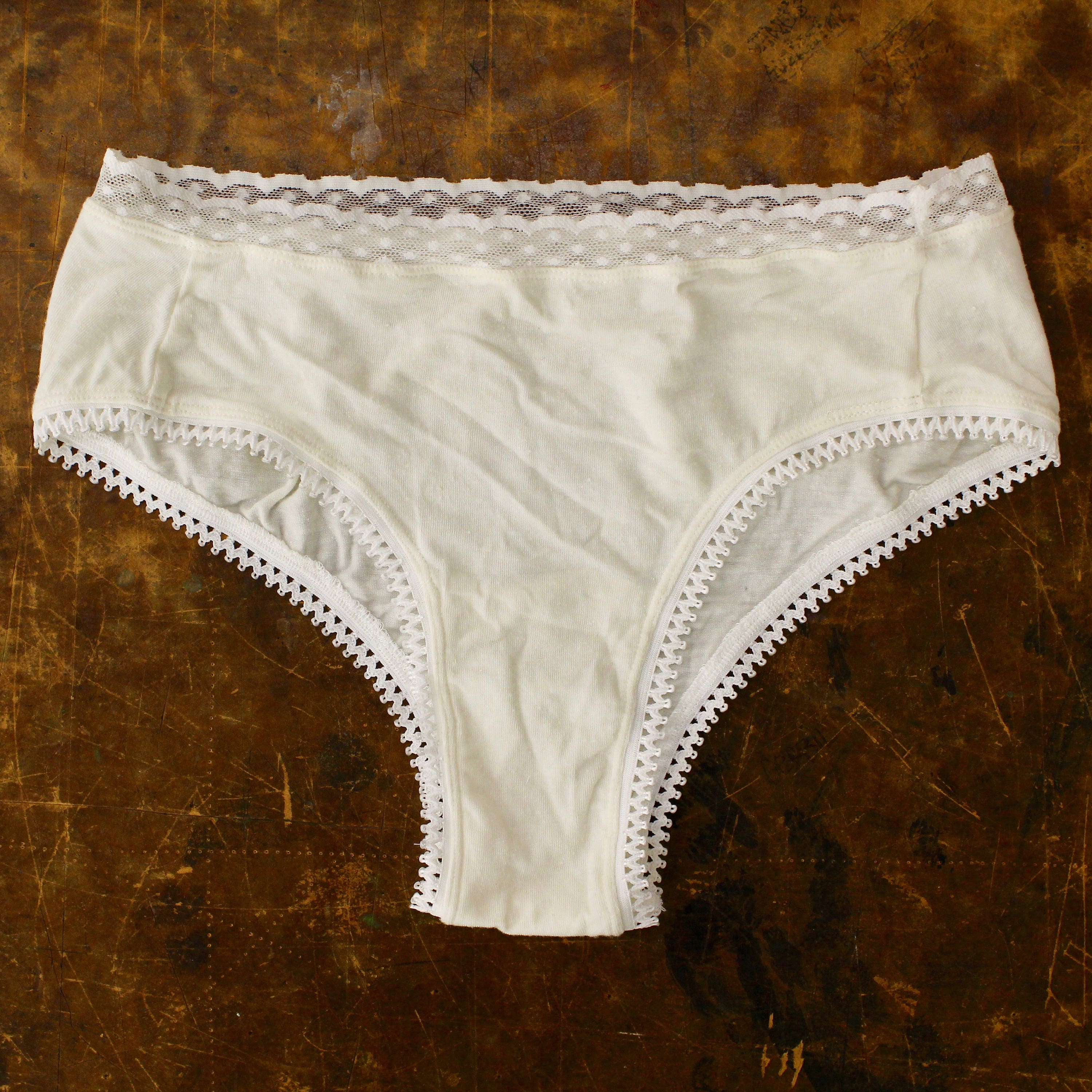 Organic-cotton/hemp Cheeky Undies, Natural, Undyed White, Ladies Underwear  -  Canada