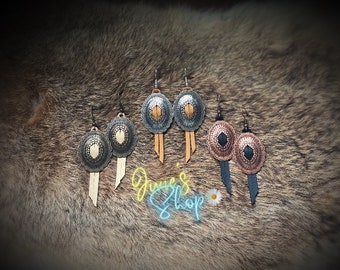 Simple concho earring!/ standard earring concho