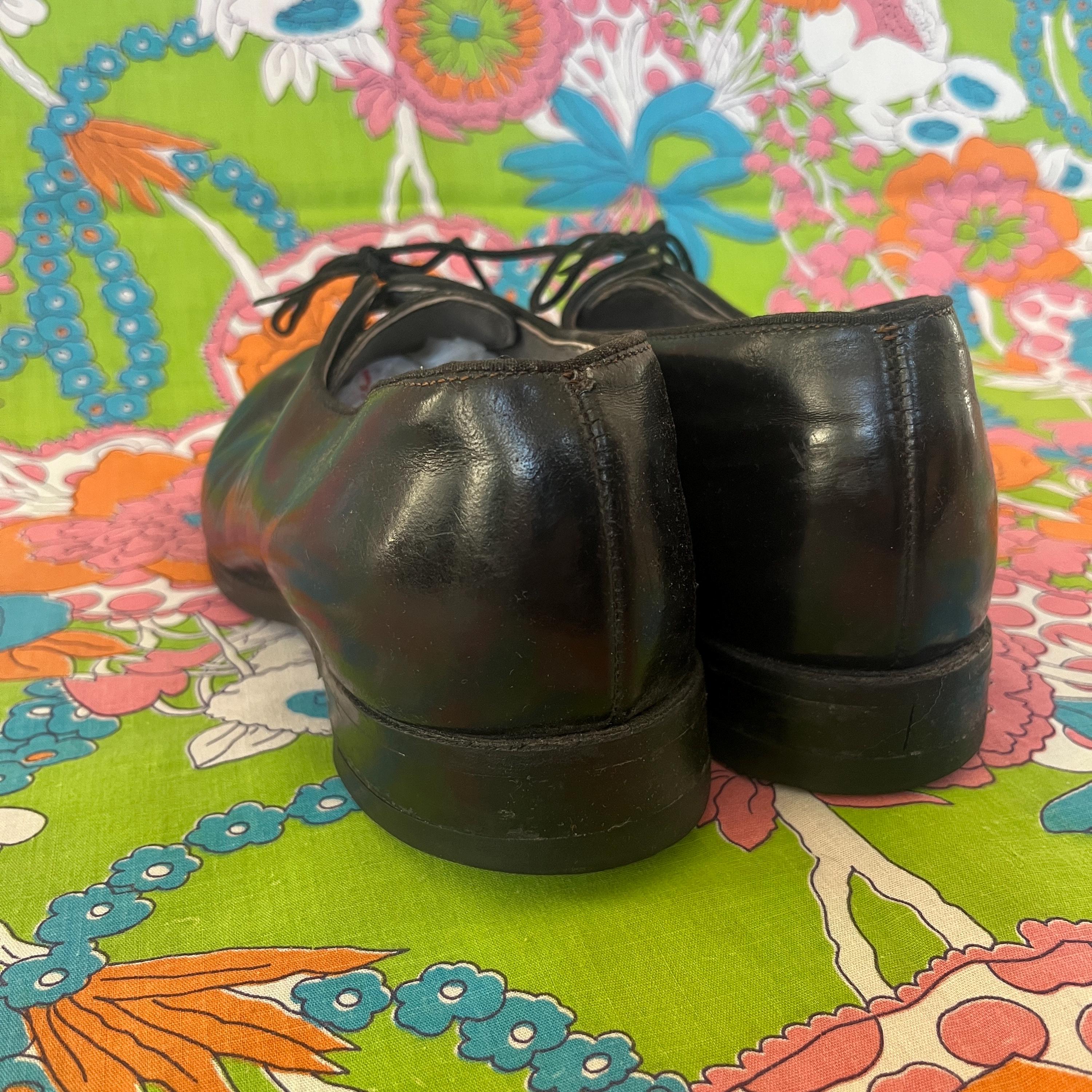 60s Vintage Military Dress Craddock-terry Black Leather