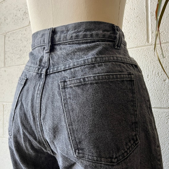 90s BONJOUR High Waisted Black Faded Cotton Denim… - image 2