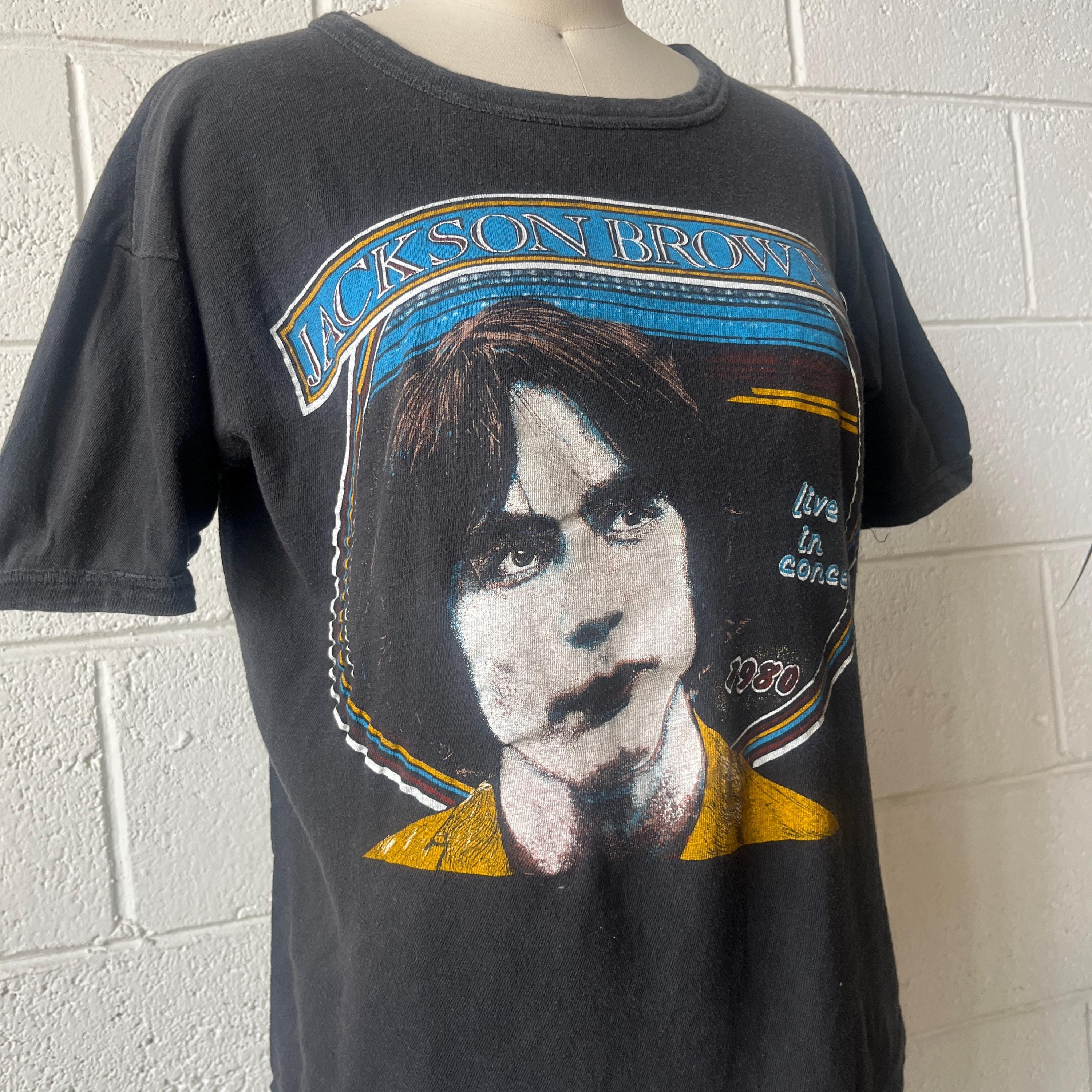 激レア JACKSON BROWNE RUNNING ON EMPTY Tシャツ 1980 Vintage Jackson Browne “running on Empty” Double Sided