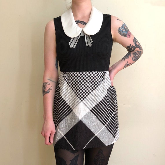 60s PURITAN FOREVER YOUNG Black & White Plaid Pete