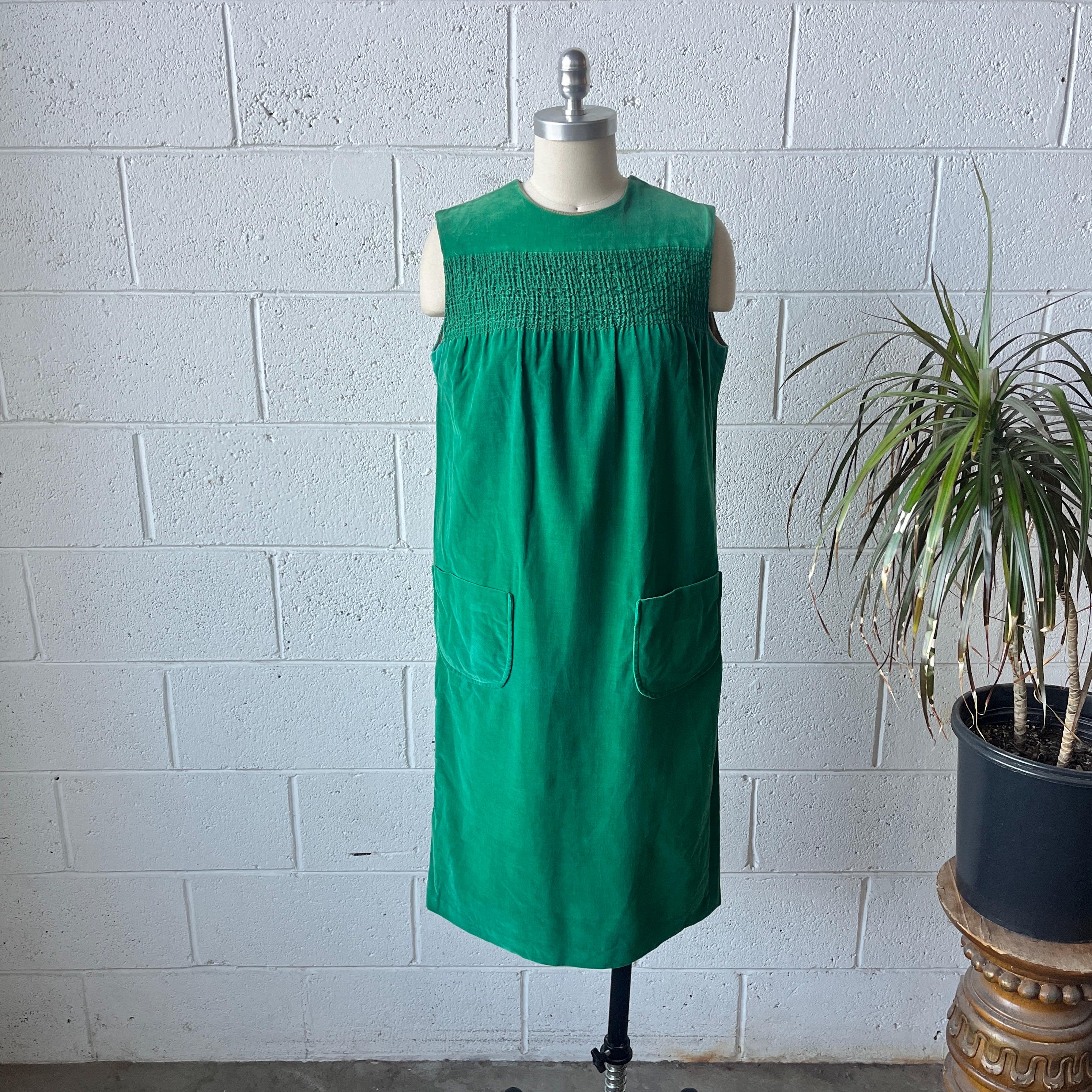 Green Velvet Dress With Pockets - Etsy Green Velvet Dress With Pockets - Etsy
