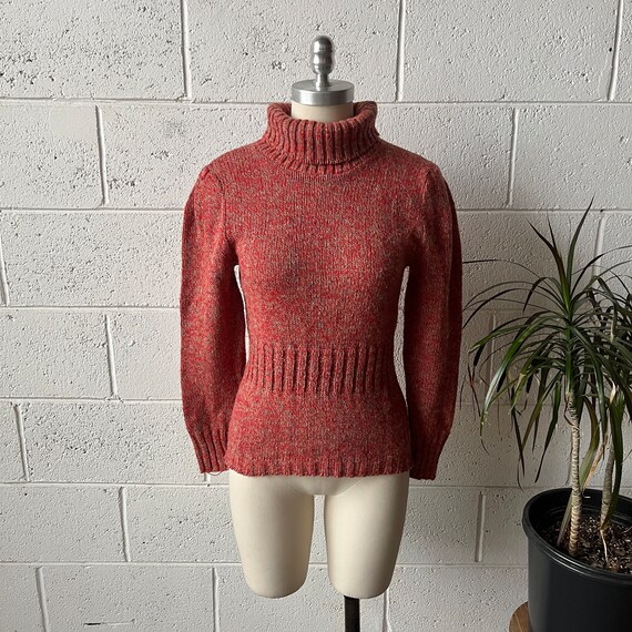 70s DIANE VON FURSTENBERG Mauve Pink Speckled Wool Knit Turtleneck Cinched Waist Sweater Sz M Etsy UK
