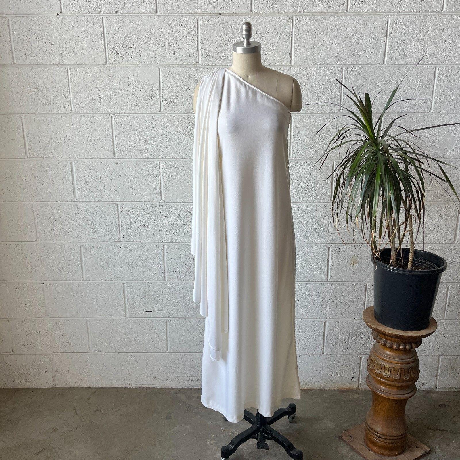 jersey knit asymmetrical draped maxi dress Heavyweight slinky jersey fabric category:maternity Two-Piece A-line Stretch Satin Size:4T