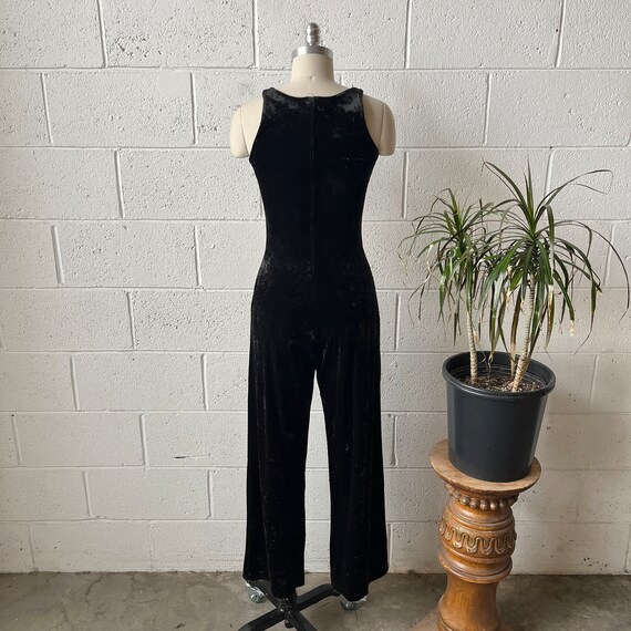 90s BETSEY JOHNSON Black Label Crushed Velvet Sle… - image 3