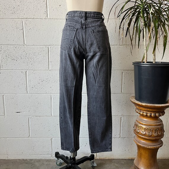 90s BONJOUR High Waisted Black Faded Cotton Denim… - image 1