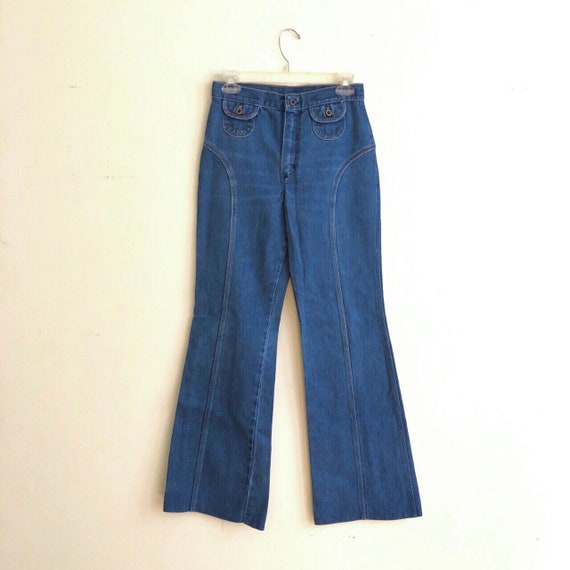 70s WRANGLER High Waisted Saddle Back Medium Wash