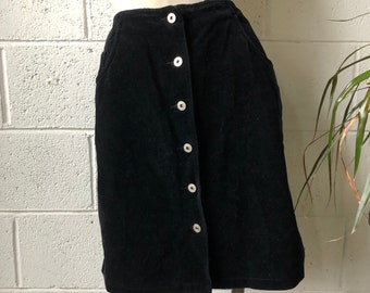 button front skirt etsy