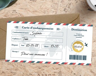 Billet D Avion Etsy France