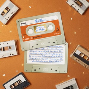 Carte à Gratter Concert Personnalisable - Cadeau festival Musique - Ticket à Gratter Surprise - Bon pour - Cassette Vintage image 8