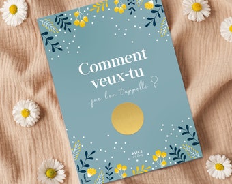 Carte à Gratter Annonce Grossesse Tonton - Futur Oncle - Carte Annonce Bébé Famille - Cadeau Surprise Annonce Grossesse