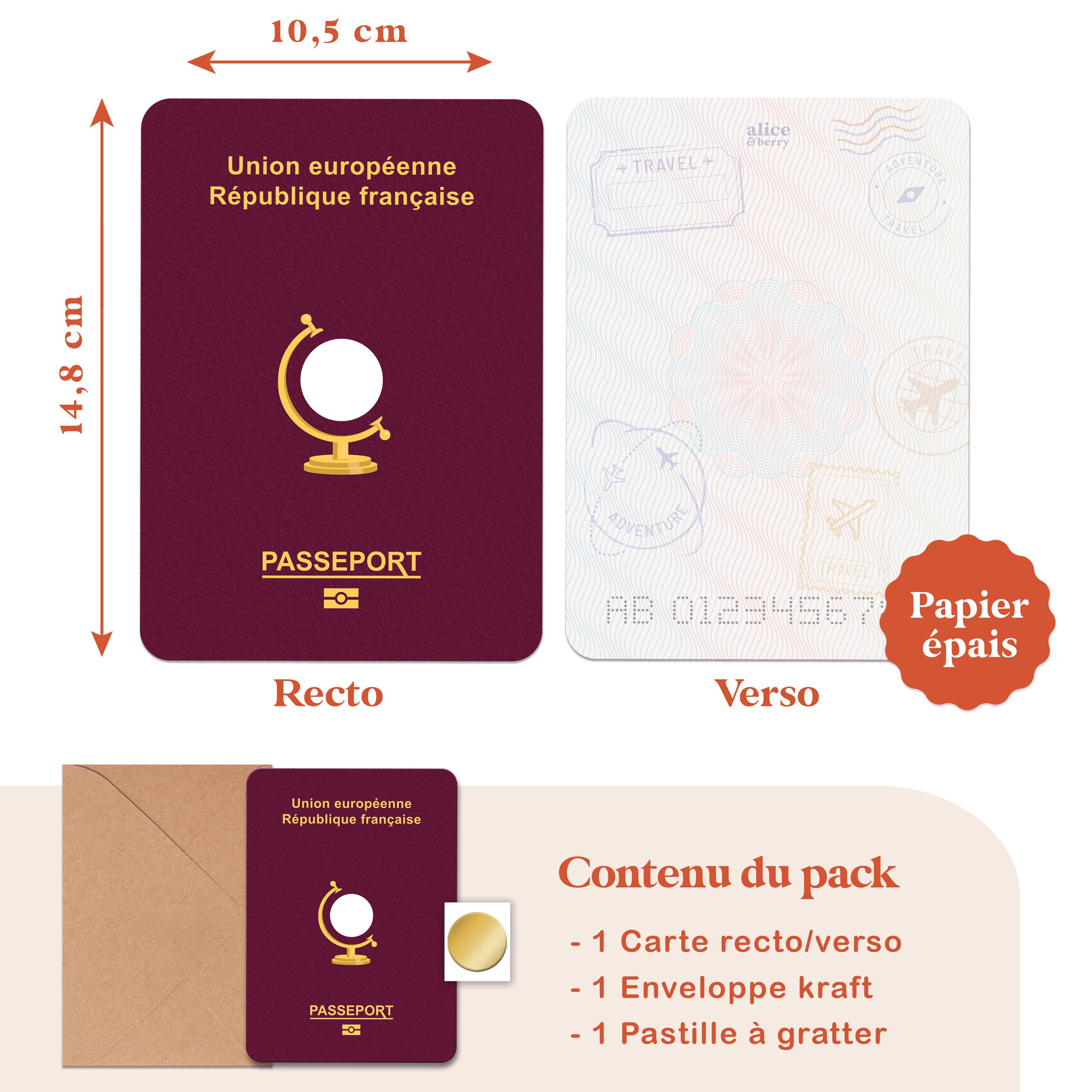 Carte Cadeau Passeport DIY Avec Grattoir – Pour Annoncer Un Voyage Surprise (Saint-Valentin, Anniversaire) - 10