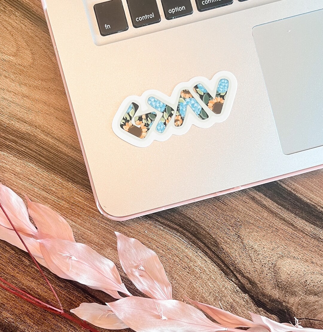 Christian Sticker Vinyl Sticker 3x1.5 in Handmade Floral Sticker for ...