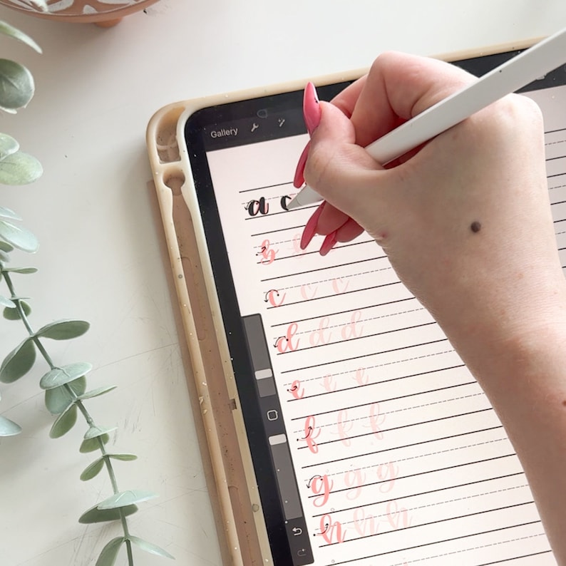 Hand Lettering Workbook Digital Download- learn to modern calligraphy brush lettering image 7
