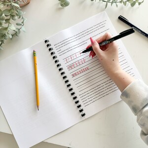 Hand Lettering Workbook Digital Download- learn to modern calligraphy brush lettering image 2