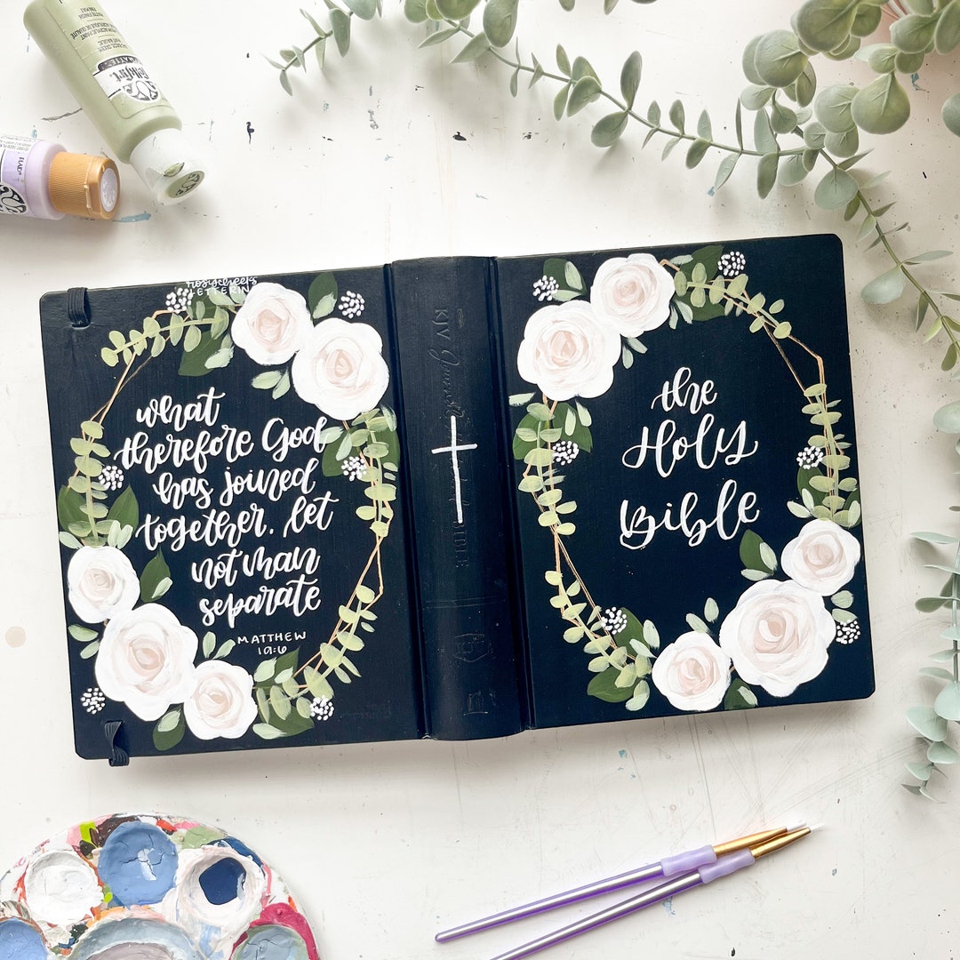 Painted KJV Journaling Bible Ready to Ship - Etsy