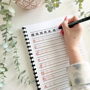 Hand Lettering Workbook Digital Download- learn to modern calligraphy brush lettering image 6