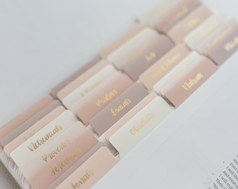 Bible Tabs - Neutral gold foil, 66 books of the Bible