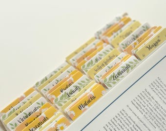 Bible Tabs - sunflowers, 66 books of the Bible