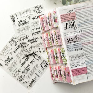 Bible and Planner Clear Stickers