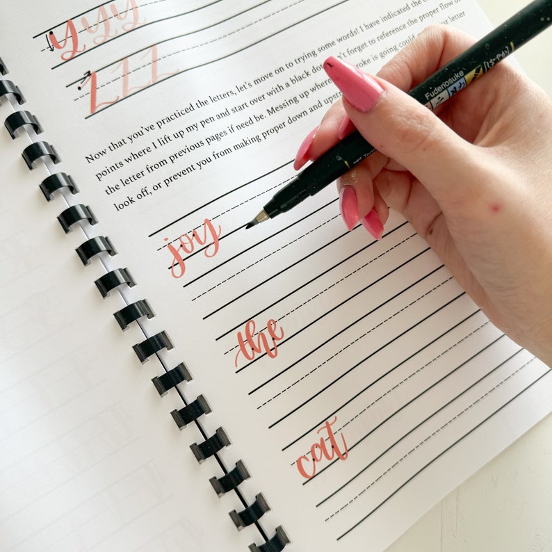 Hand Lettering Workbook Digital Download- Learn to Modern Calligraphy ...