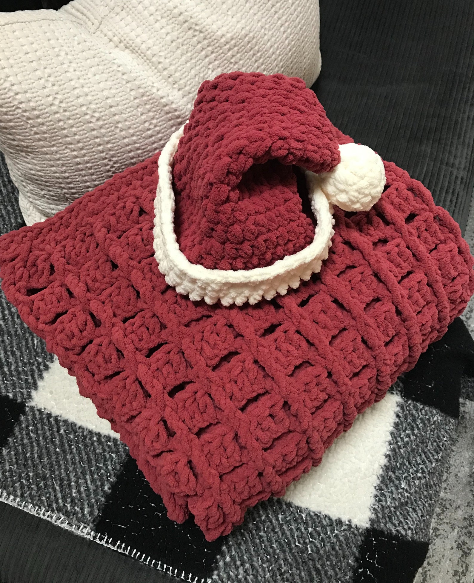 Chunky Throw Blanket Cozy Large Crochet Blanket Afghan Etsy