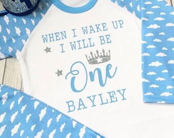 first birthday pajamas boy