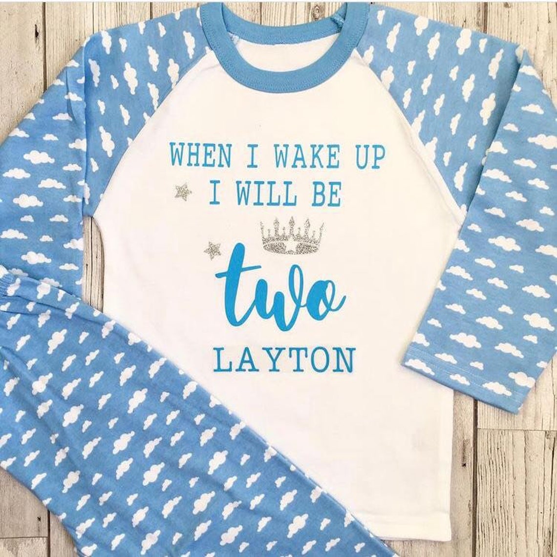 Second birthday pjs When I Wake Up I will be Two Pyjamas Etsy
