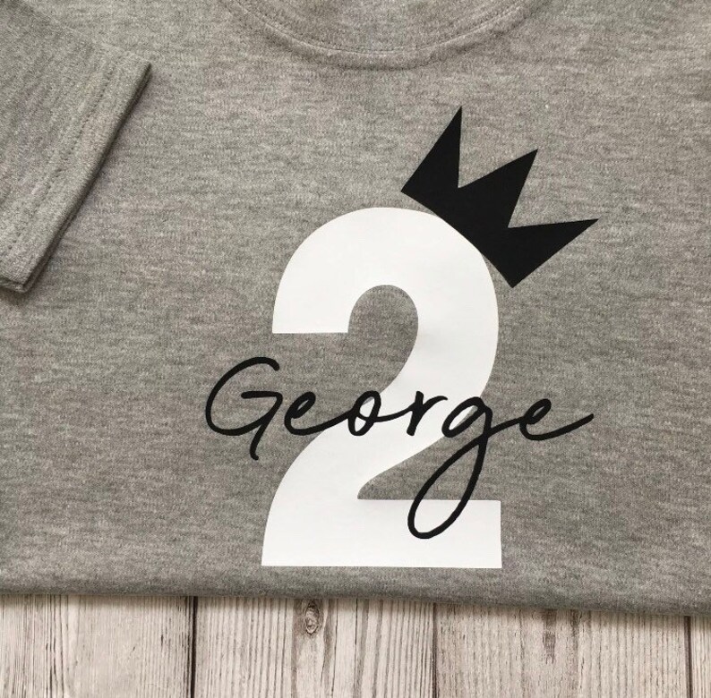baby boys tshirt top Second outfit 2nd personalised birthday tee