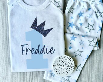 Pijama personalizado para el primer cumpleaños de tu bebé.
