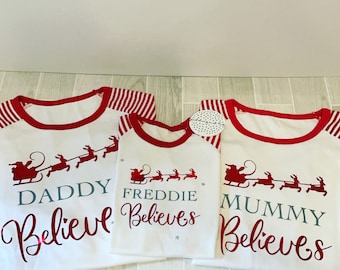 Pijamas navideñas familiares personalizadas, pijamas de renos