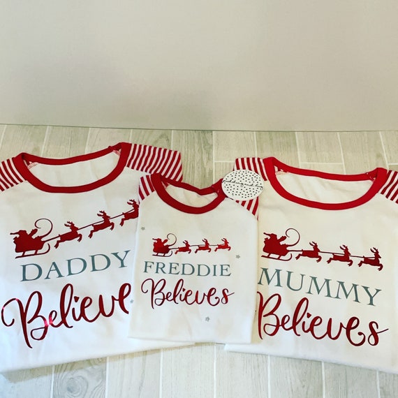 Matching christmas pyjamas mum dad baby 2025
