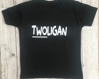 Camiseta de segundo cumpleaños, camiseta de segundo cumpleaños, Twoligan, niños, niñas