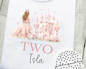 Camiseta de cumpleaños de princesa, primer cumpleaños de niña, camiseta de lujo