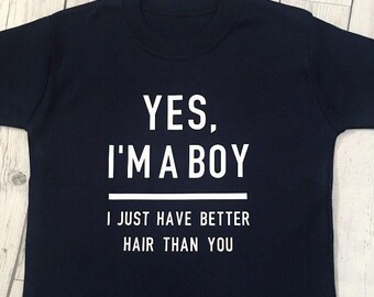 Camiseta infantil "Mejor pelo que tú"