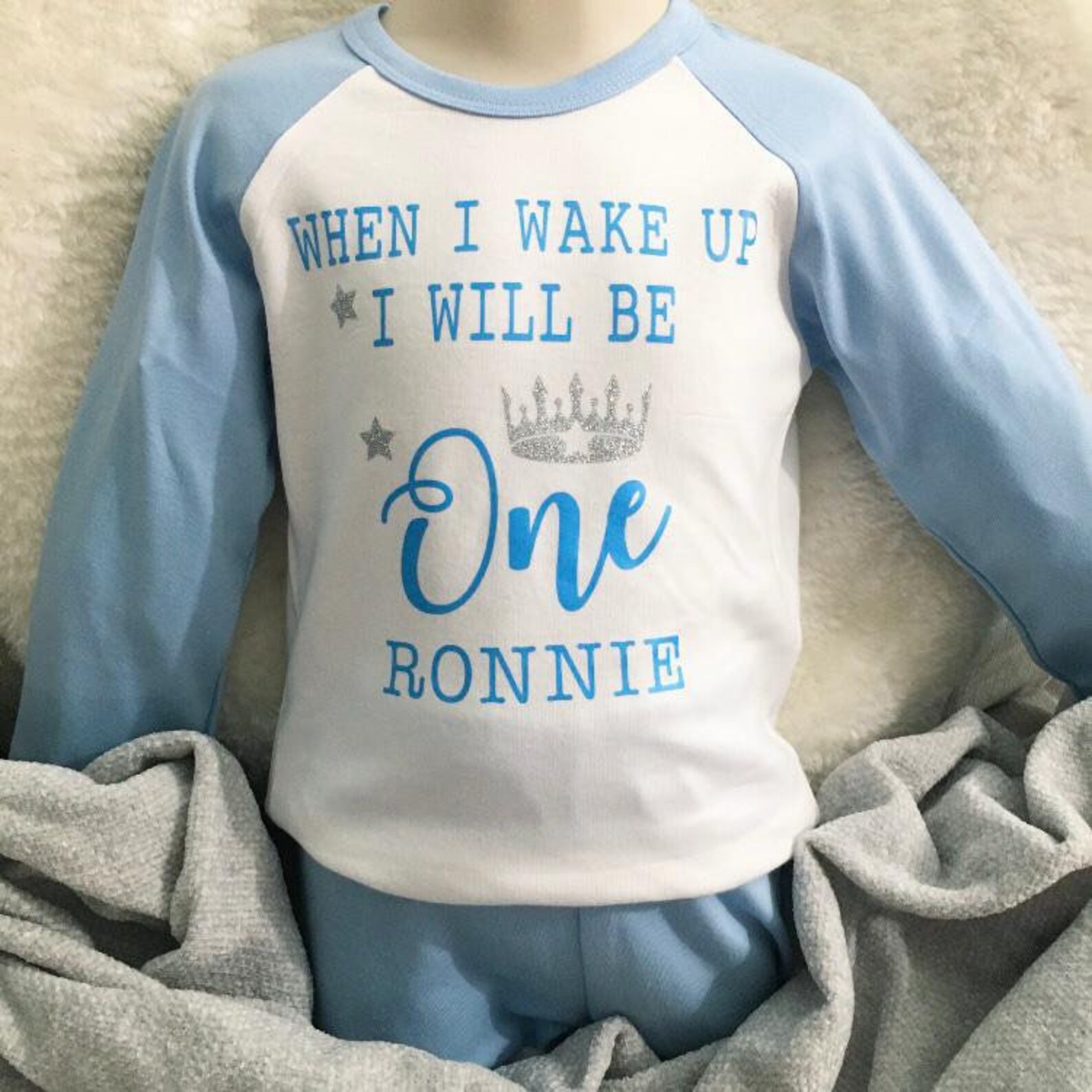 Personalised First Birthday Pjs When I Wake up I Will Be One Etsy UK