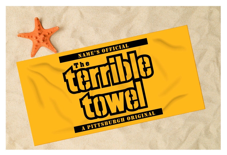 Personalized Terrible Towel 30 X 60 STEELER Etsy