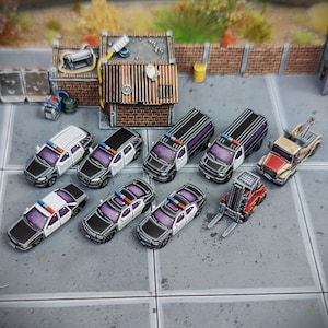 6 mm politievoertuigenset (1:265/285) Wargaming-schaalmodelauto's Battletech Micro Armor