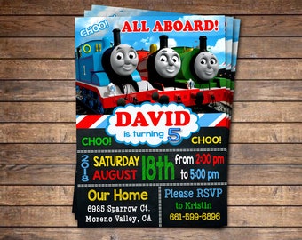 Thomas The Train Invitation Etsy