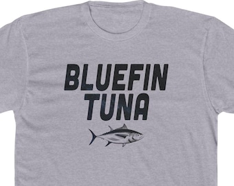 Pêcheur de thon rouge - T-shirt ras du cou en coton premium pour pêche avec toile de fond galaxie