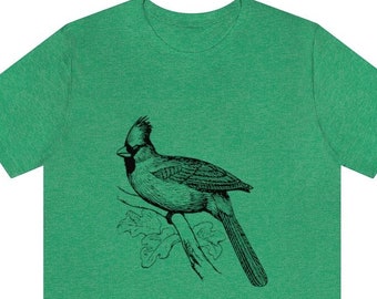 Male Cardinal Ornithology Bird Watching Lover Premium Short Sleeve Tee