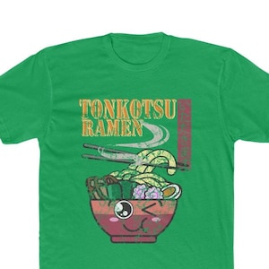 Tonkotsu Ramen Japanese Food Otaku Noodle Bowl Premium Cotton Crew Tee