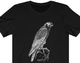 Peregrine Falcon Tee: Bird Lover Gift, Falconer Sketch