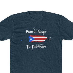 Puerto Rican To The Bone Puerto Rico Flag Heritage Premium Cotton Crew Tee
