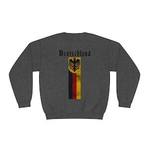 Deutschland German Vintage Flag Banner Coat of Arms Eagle Unisex NuBlend® Crewneck Sweatshirt