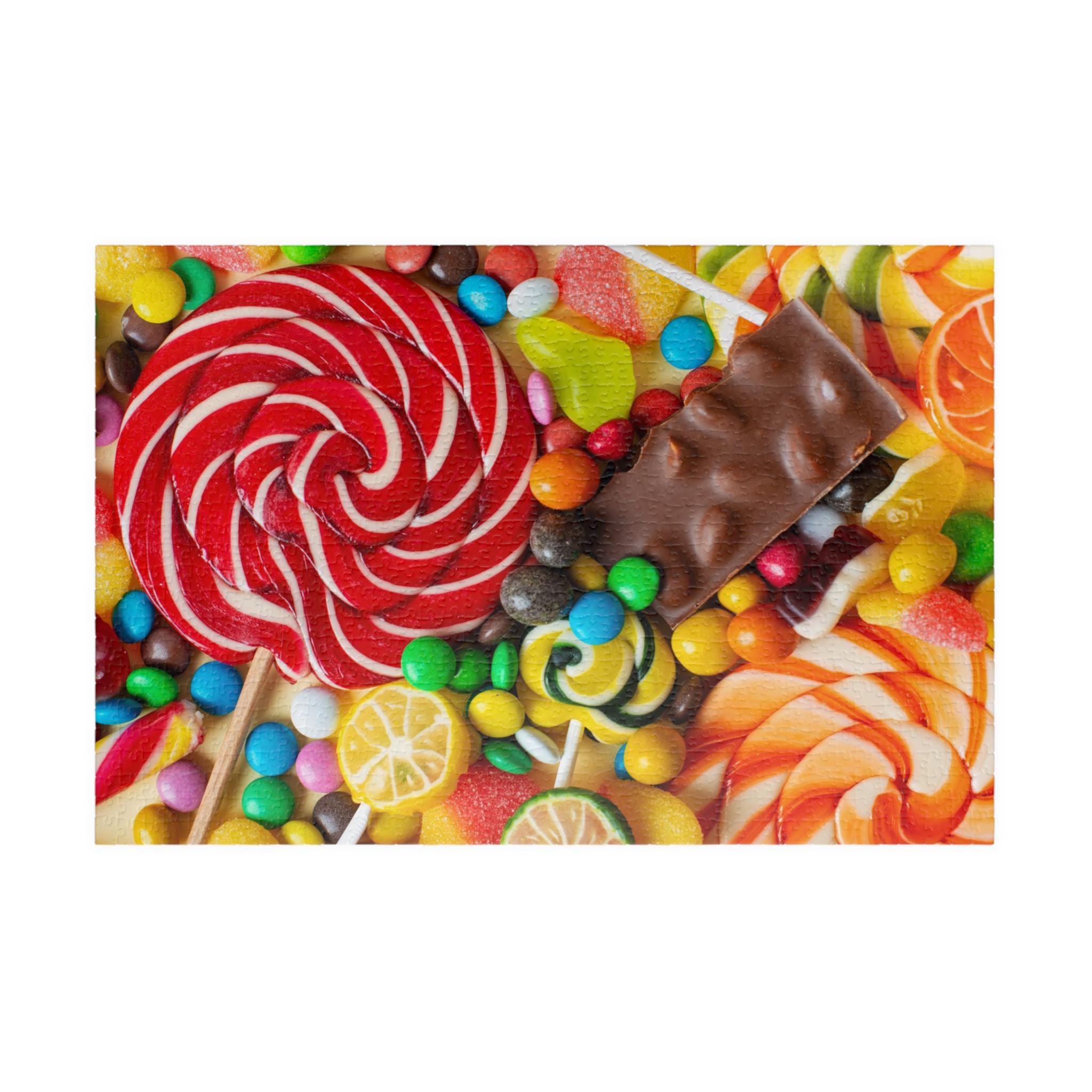 Candy Wonderland Jigsaw Puzzle: Colorful Sweets & Lollipops - Etsy
