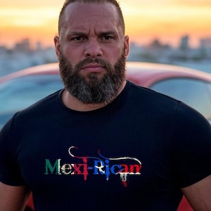 Mexi-Rican T Shirt: Mexico Puerto Rico Flag Letter Shirt