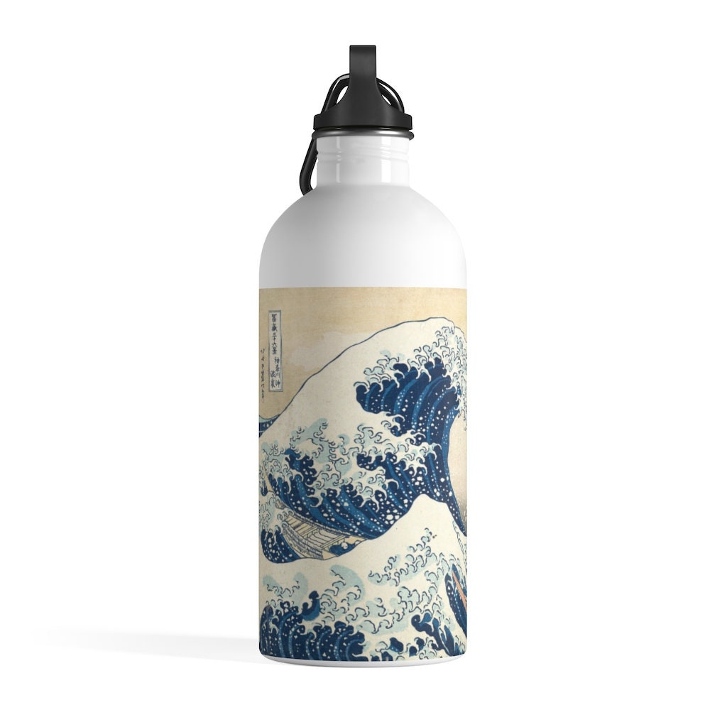 Tsunami Great Wave off Kanagawa by Hokusai Art 14oz Stainless