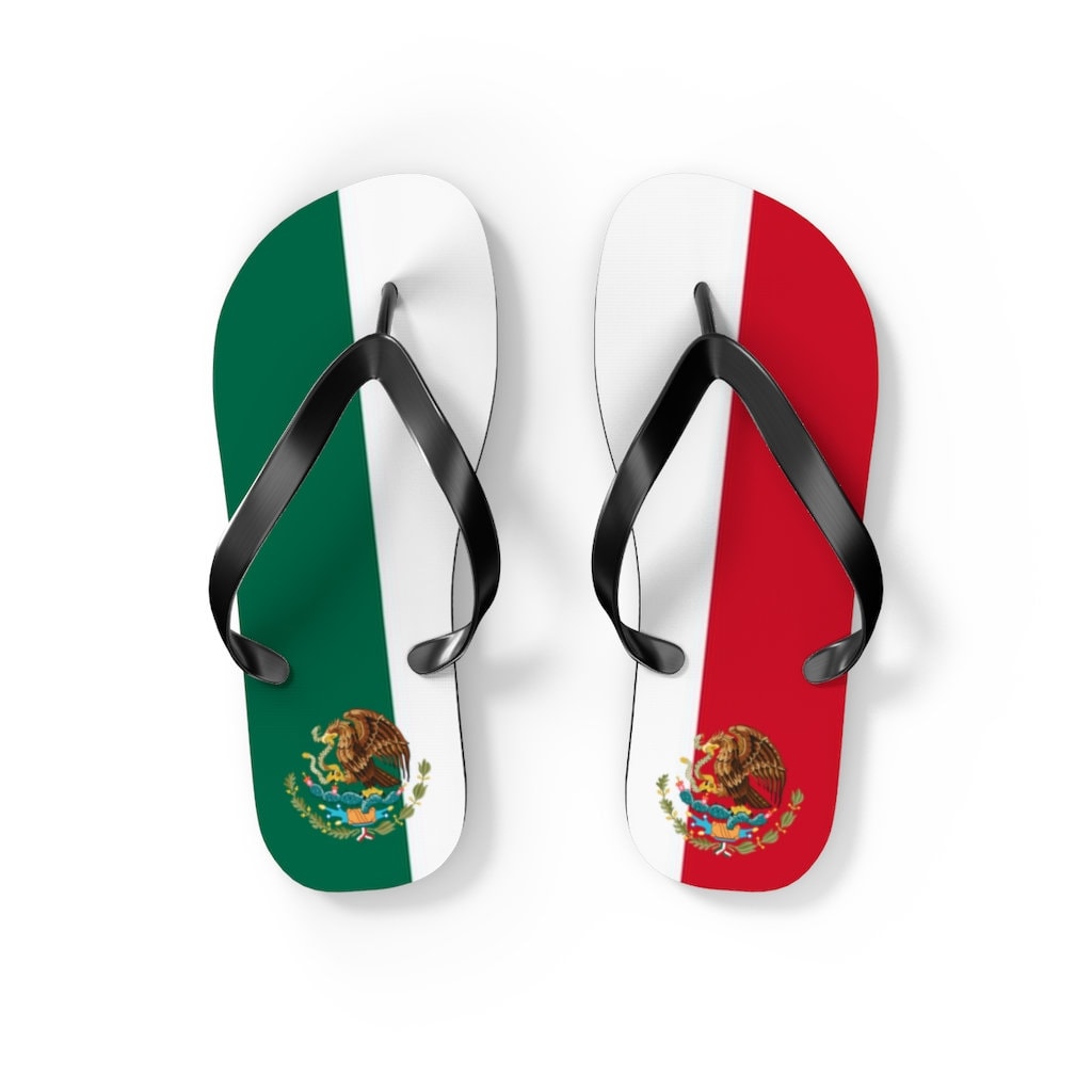 Mexico Flag Patriotic Mexican Pride Flip Flops Etsy